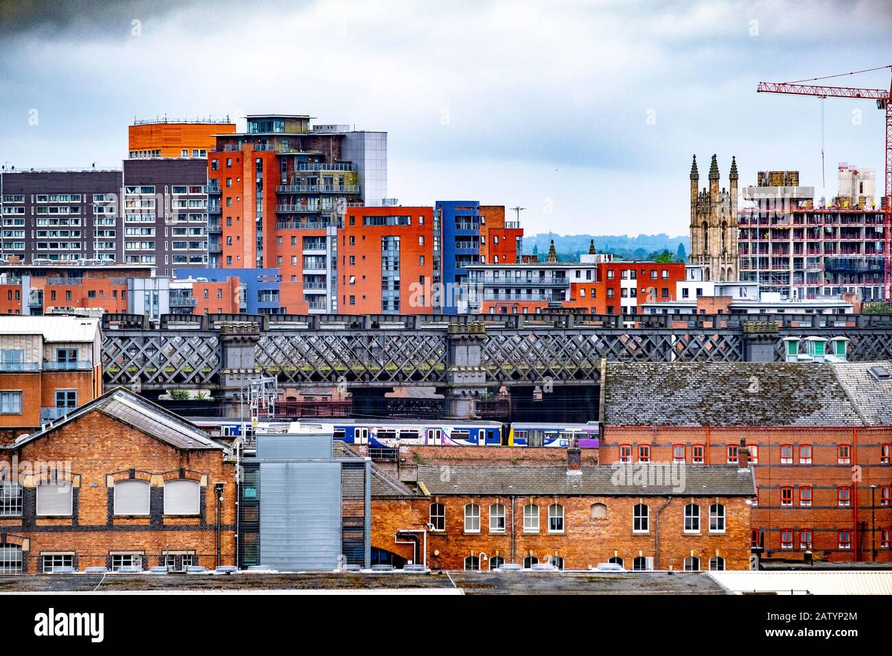 Lo skyline di Manchester Foto Stock