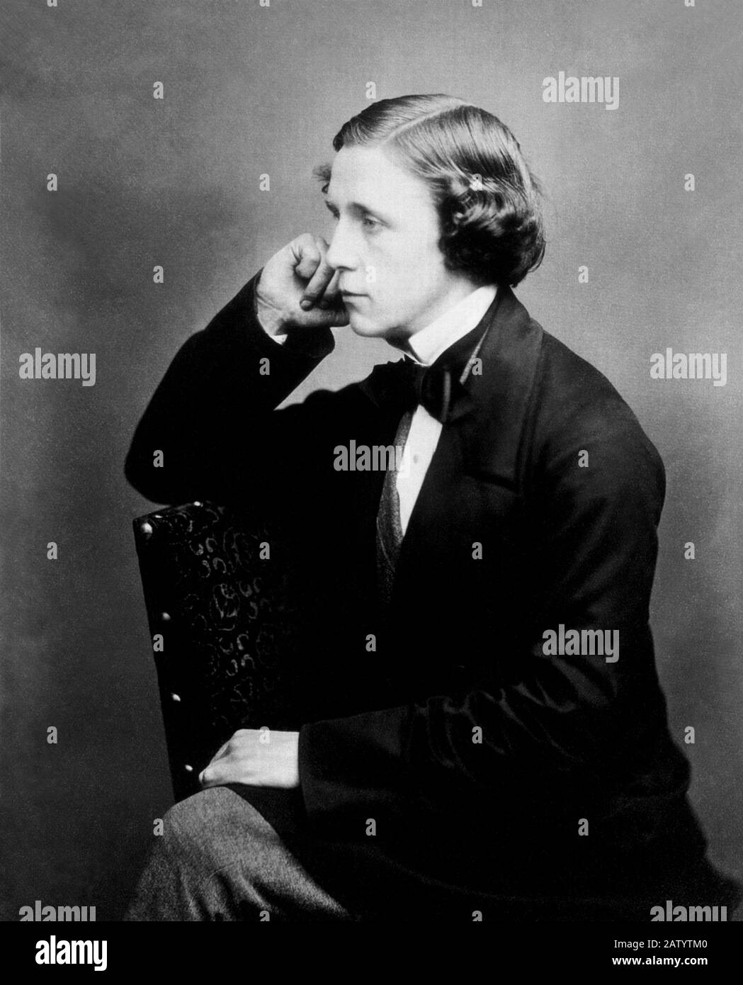 1837 c : il celebre scrittore, matematico e fotografo LEWIS CARROLL ( vero nome Charles Lutwedge Dodgson , Daresbury, Cheshire 1832 - Guildfo Foto Stock
