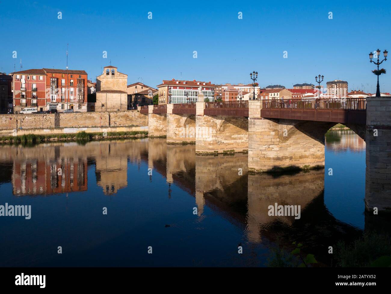 Puente de Carlos III. Miranda de Ebro. Burgos. Castilla León. España Foto Stock