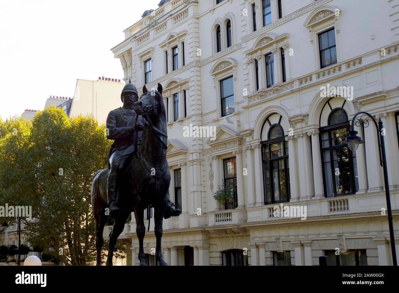 Statua di Lord Napier di Magdala, Queen's Gate, Londra, Inghilterra. Foto Stock