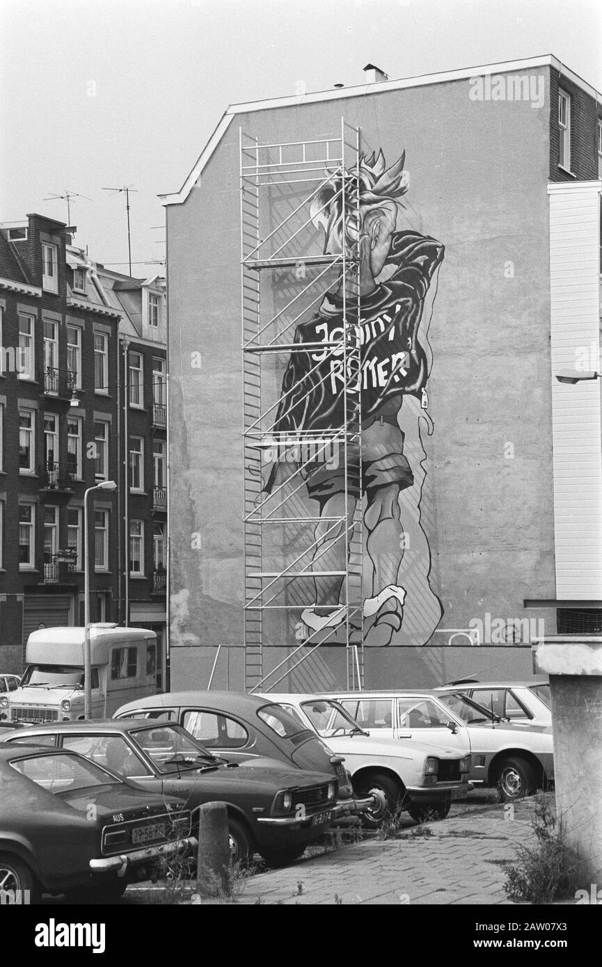 Murale di punk star in Weesp Street Data: 15 luglio 1982 Parole Chiave: Murale Foto Stock