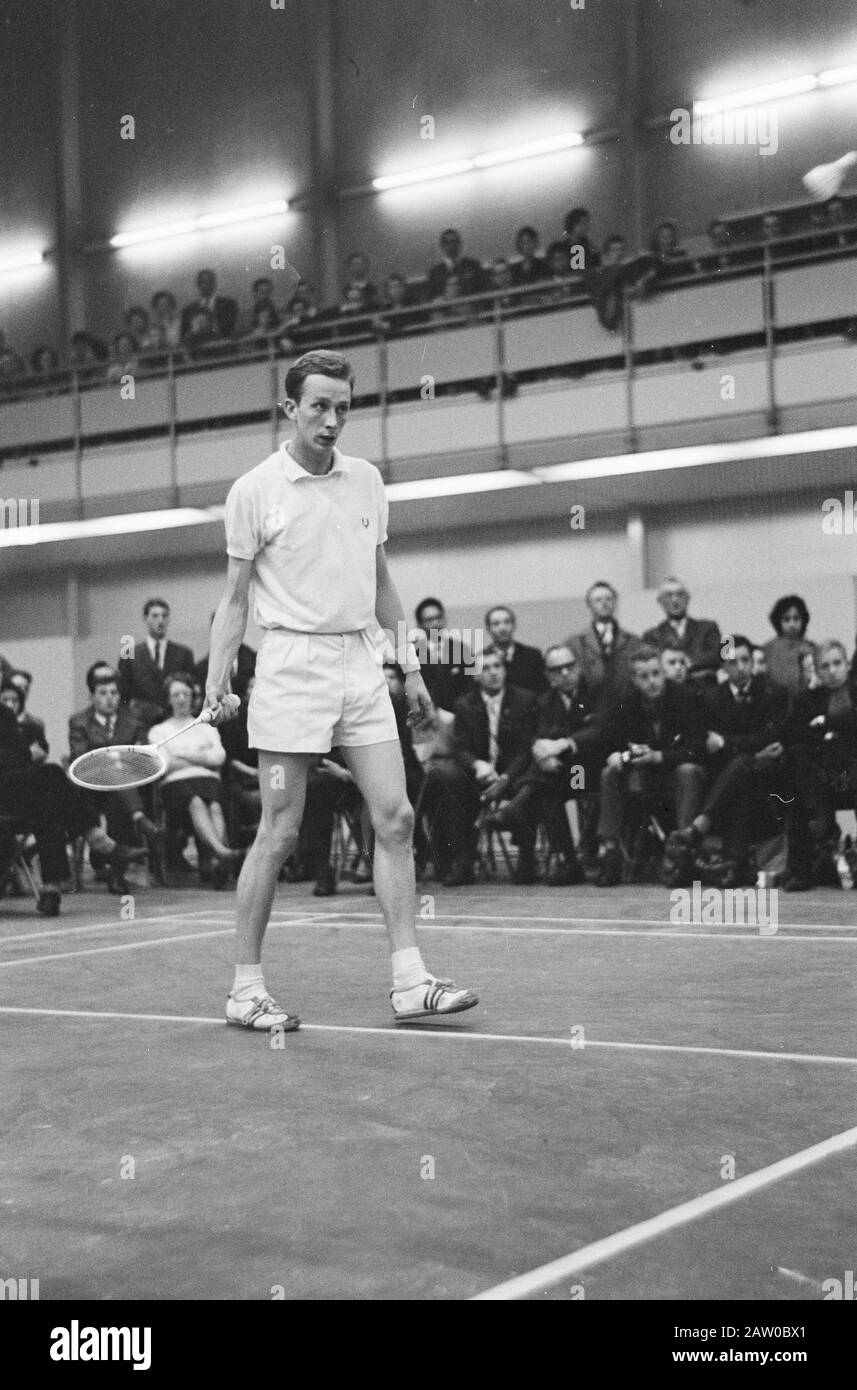 Campionati Nazionali Di Badminton A Eindhoven Data: 10 Dicembre 1961 Luogo: Eindhoven Parole Chiave: Badminton, Campionati Foto Stock