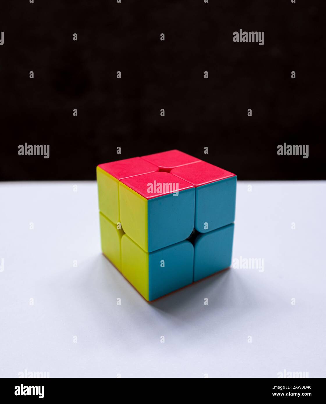 Immagine del cubo di rubik 2x2 Foto Stock