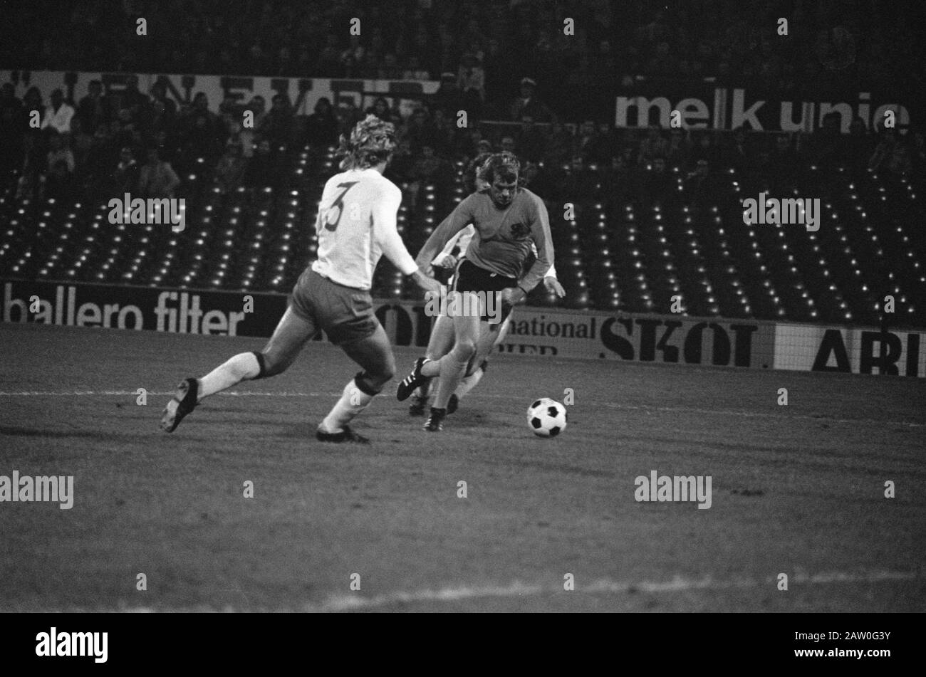 Paesi Bassi contro Polonia 1-1, momenti di gioco Data: Ottobre 10, 1973 luogo: Paesi Bassi, Polonia Parole Chiave: Sport, calcio Foto Stock