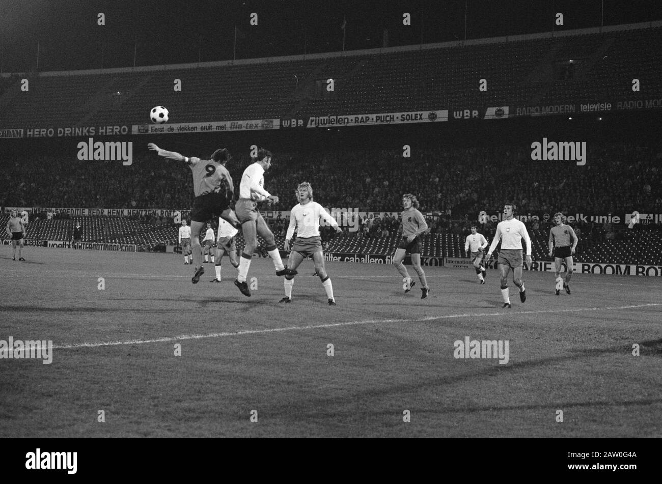 Paesi Bassi contro Polonia 1-1, momenti di gioco Data: Ottobre 10, 1973 luogo: Paesi Bassi, Polonia Parole Chiave: Sport, calcio Foto Stock
