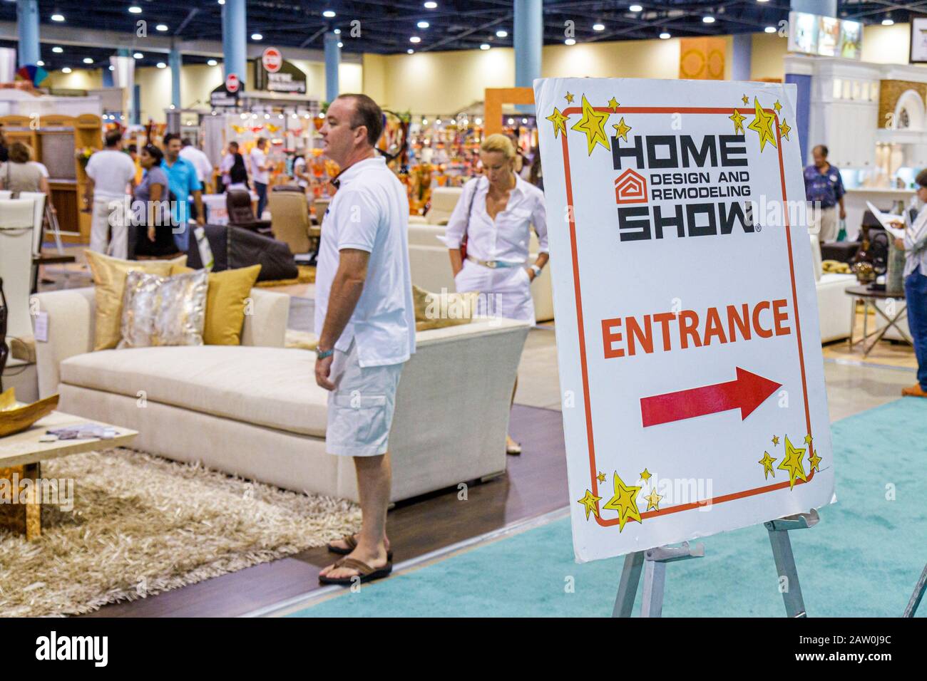 Miami Beach Florida, Miami Beach Convention Center, Home Design and & remodeling Show, buyers, venditori, venditore venditori venditori, stand bancarelle concessionario mer Foto Stock