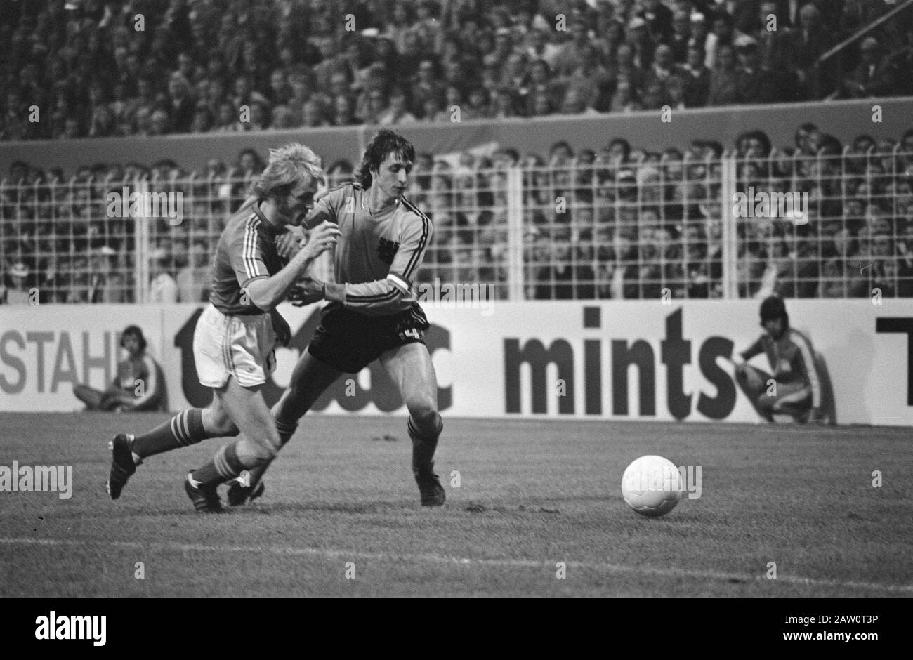 WK 74, Paesi Bassi/Svezia 0-0, N. 10 Cruyff;. Foto Stock