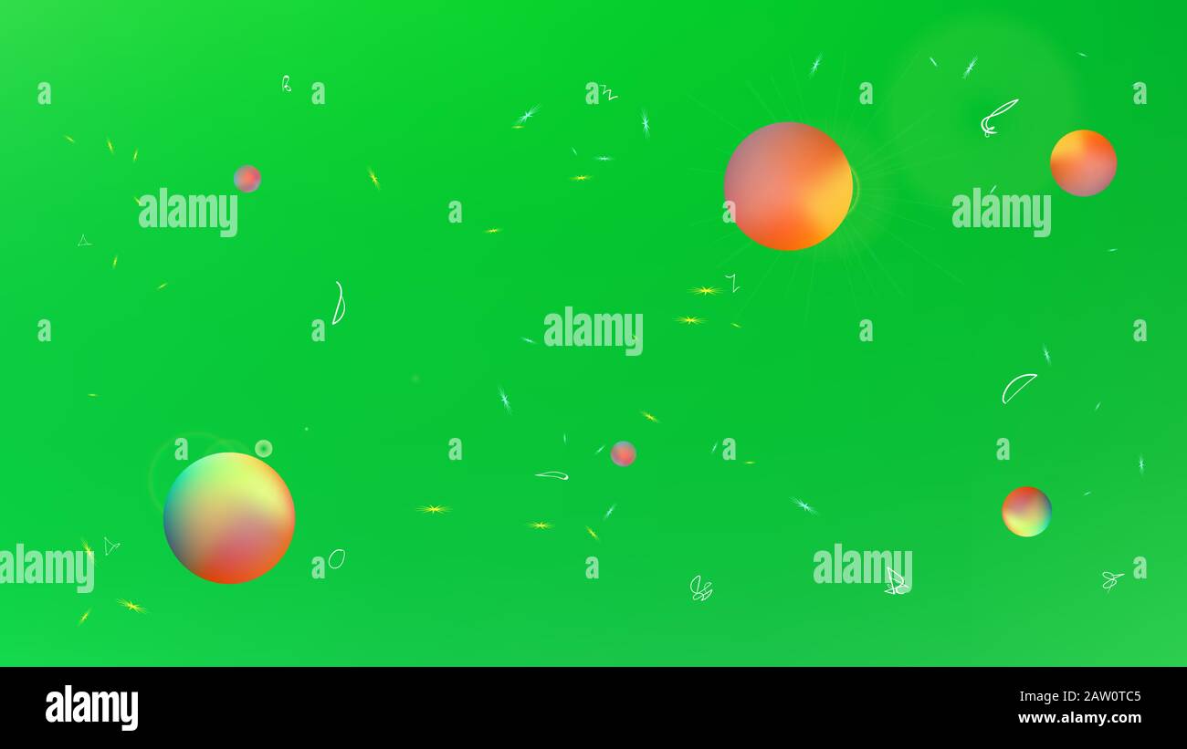 Trama di sfondo, freddo. Spazio pulito fantasia. Mesh creativa di illustrazione colorifica. Di colore verde. Un'illustrazione dello sfondo a tema spaziale. Colorato Illustrazione Vettoriale