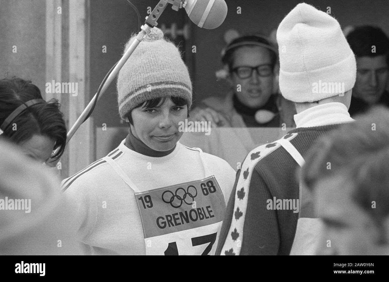 Olimpiadi Grenoble, sci slalom Signore. Annie Famose (Francia 2) Data: 13 Febbraio 1968 Località: Grenoble Parole Chiave: Sci, Sport Nome Persona: Famose Annie Foto Stock