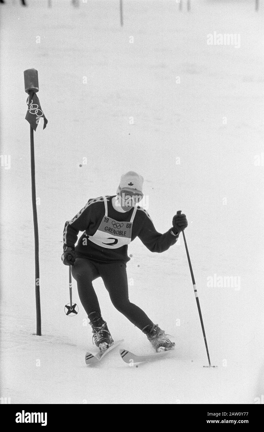 Olimpiadi Grenoble, sci slalom Signore. Nancy Green (Canada 2) Data: 13 Febbraio 1968 Luogo: Grenoble Parole Chiave: Sci, Sport Persona Nome: Green Nancy Foto Stock