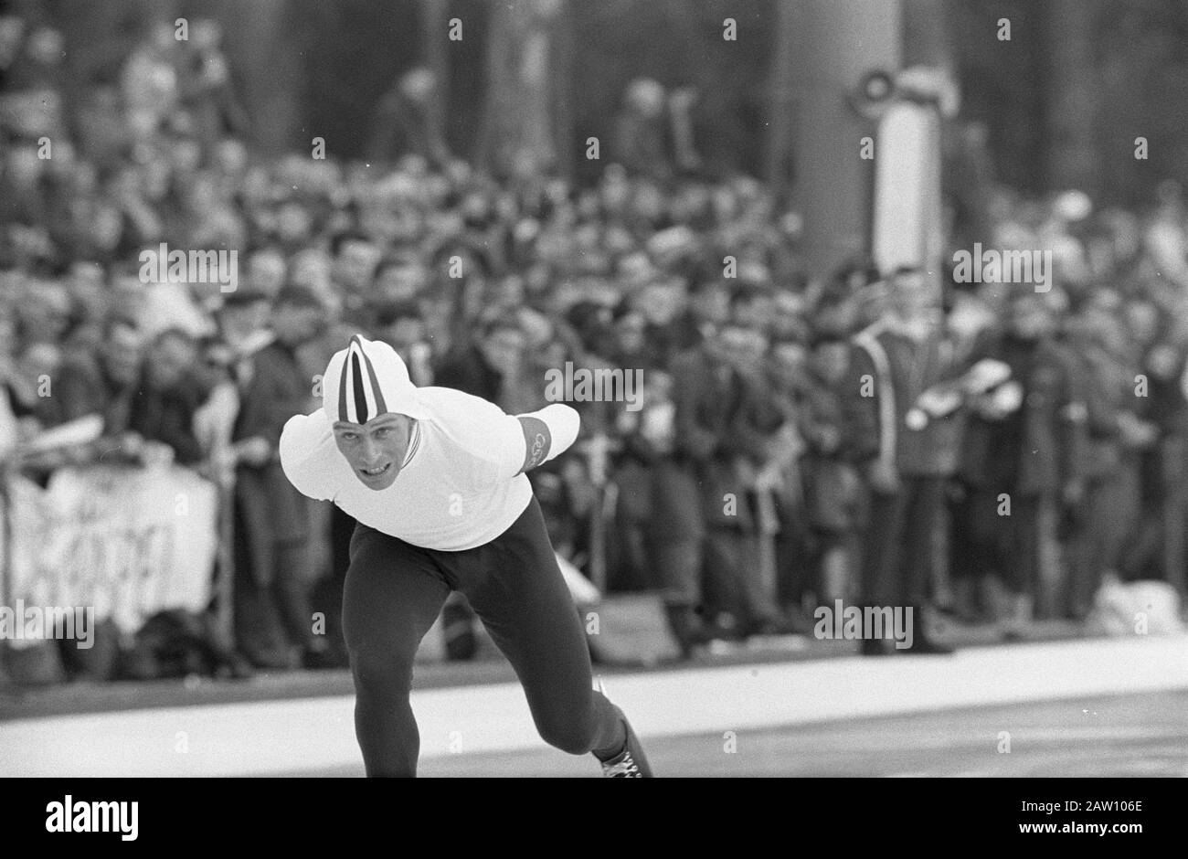 Olimpiadi Invernali A Grenoble. Per Willy Guttormsen (Norvegia) in azione ai 5000 metri. Data: 15 Febbraio 1968 Luogo: Grenoble Parole Chiave: Pattinaggio, Persona Sportiva Nome: Guttormsen Per Willy Institution Nome: Winter Olympics Foto Stock