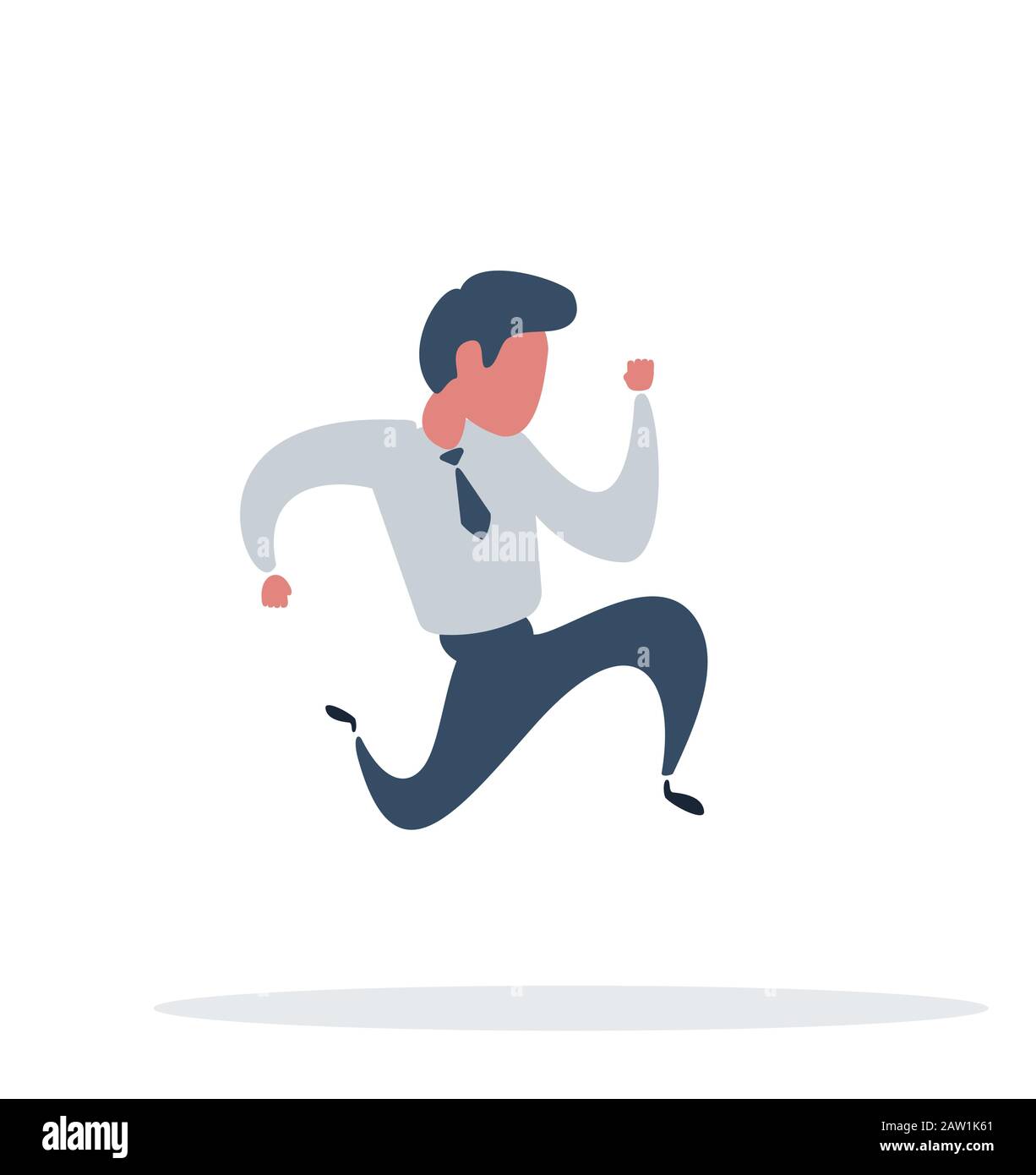 uomo d’affari. Concetto di business - corsa al successo Illustrazione Vettoriale