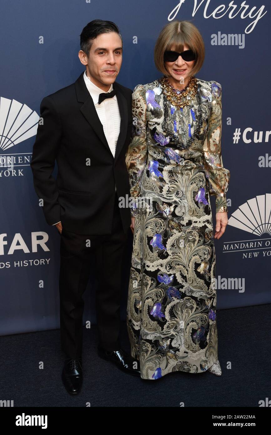 05 Febbraio 2020 - New York, New York - Matthew Lopez e Anna Wintour al Gala amfAR di New York 22nd Benefici annuali per la ricerca sull'AIDS a Cipriani Wall Street. (Credit Image: © Ylmj/AdMedia via ZUMA Wire) Foto Stock