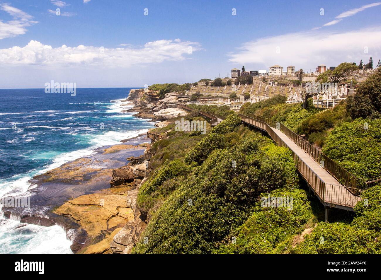 Da Bondi a Coogee Coogee Coastal Walk, Sydney, Australia Foto Stock