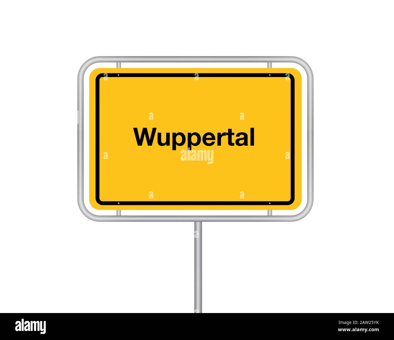 Segnale cittadino Wuppertal, ritaglio, Germania, Renania Settentrionale-Vestfalia, Bergisches Land Foto Stock