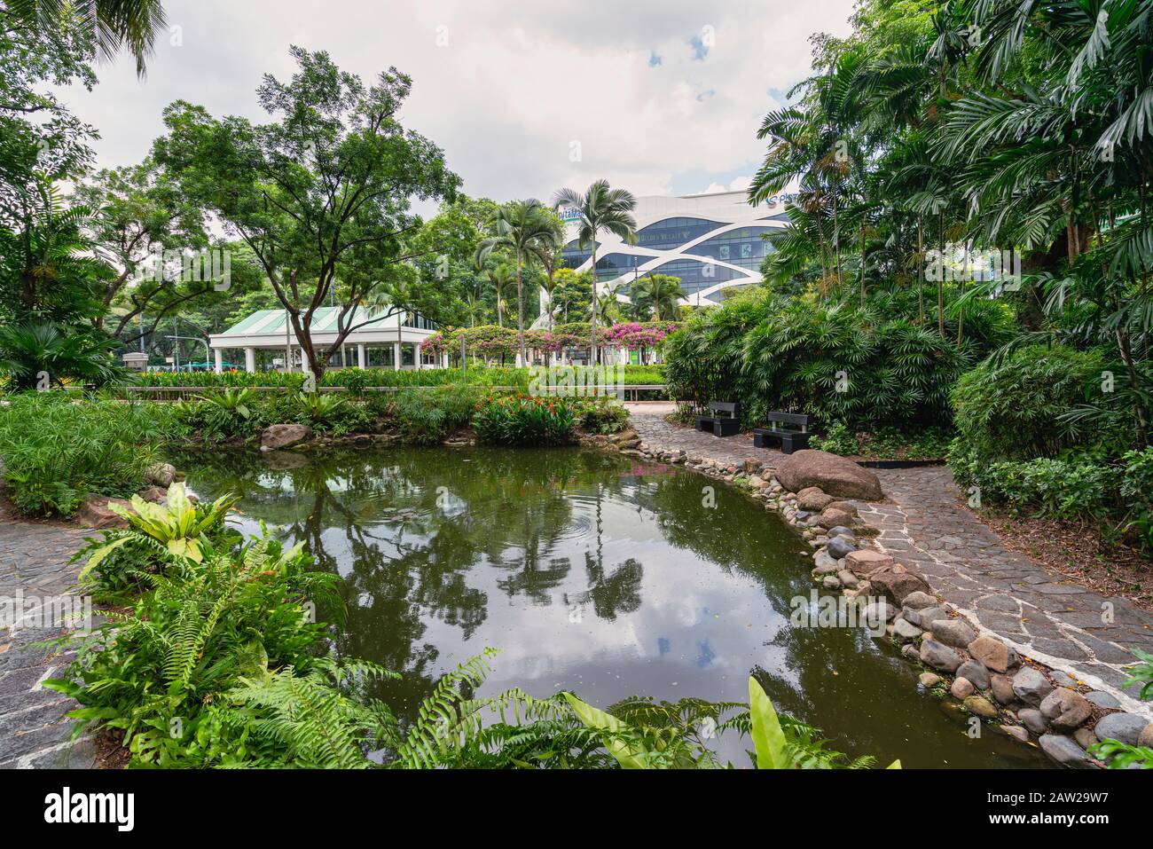 Singapore. Gennaio 2020. Una vista panoramica della natura nel parco Istana Foto Stock