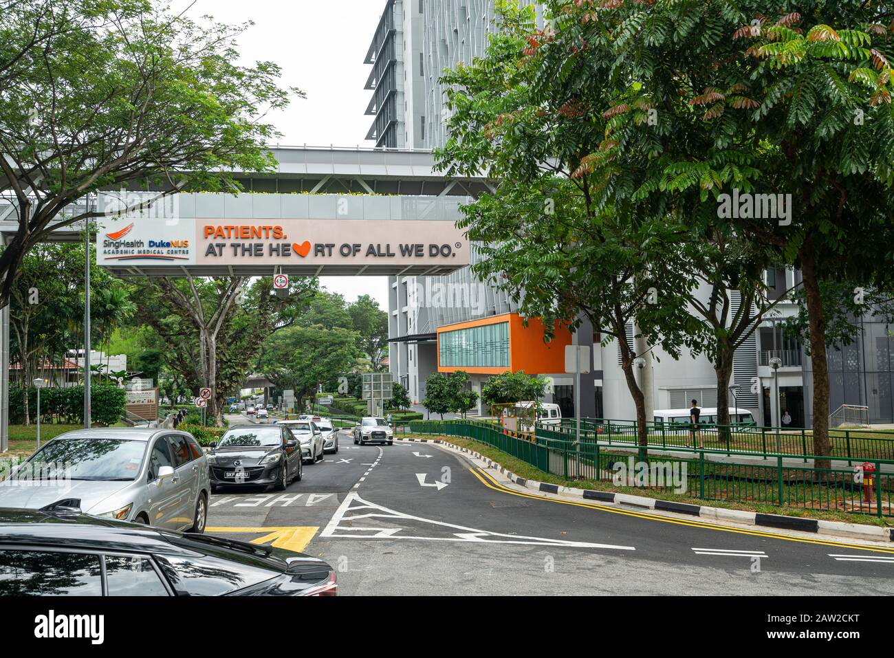 Singapore. Gennaio 2020. Vista panoramica delle strutture del Centro medico accademico Foto Stock