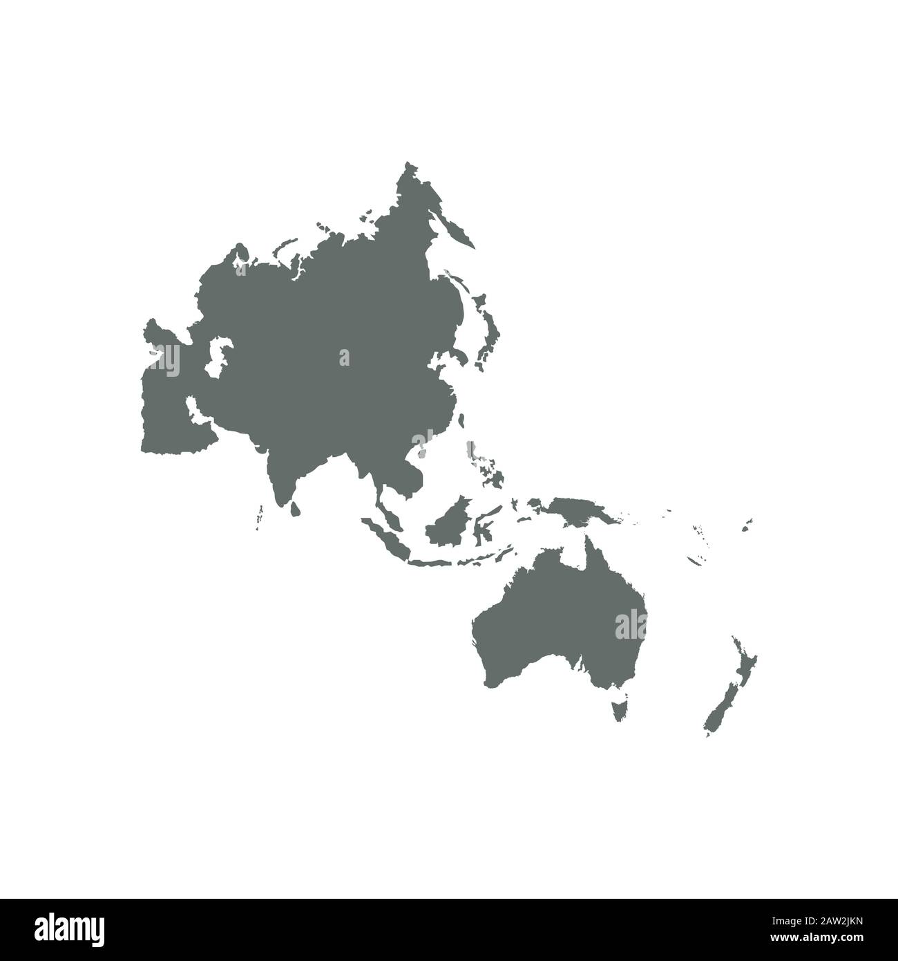 Mappa di Asia Pacific. - Illustrazione Vettoriale Illustrazione Vettoriale