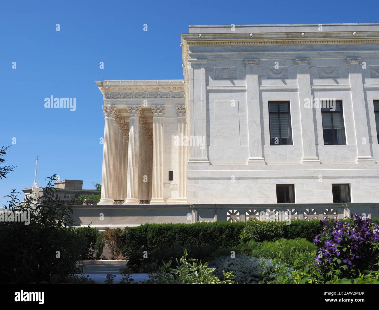 Vista laterale della Corte Suprema di Washington Dc. Foto Stock