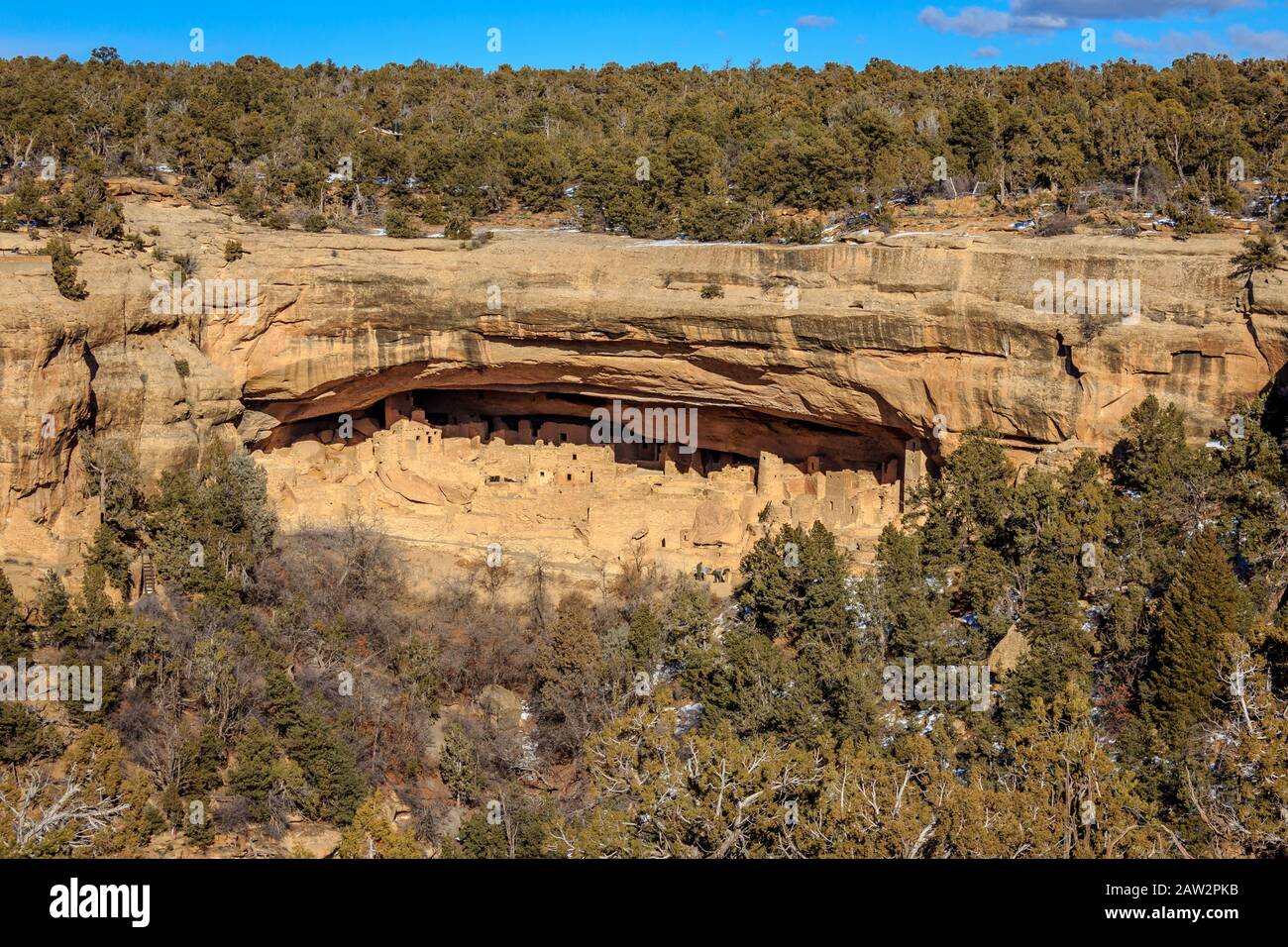 I Park Rangers lavorano alla Cliff House nel Mesa Verde National Park, Colorado, Stati Uniti Foto Stock