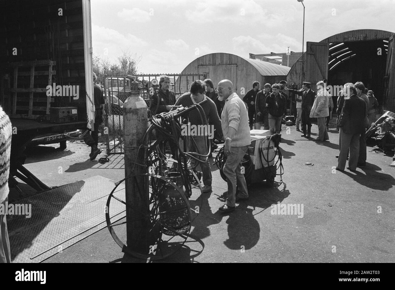 Azione di polizia per motivi l'Heining per creare fine alle attività criminali Data: 13 maggio 1986 Parole Chiave: Azioni, polizia Nome Della Persona: Heining Foto Stock