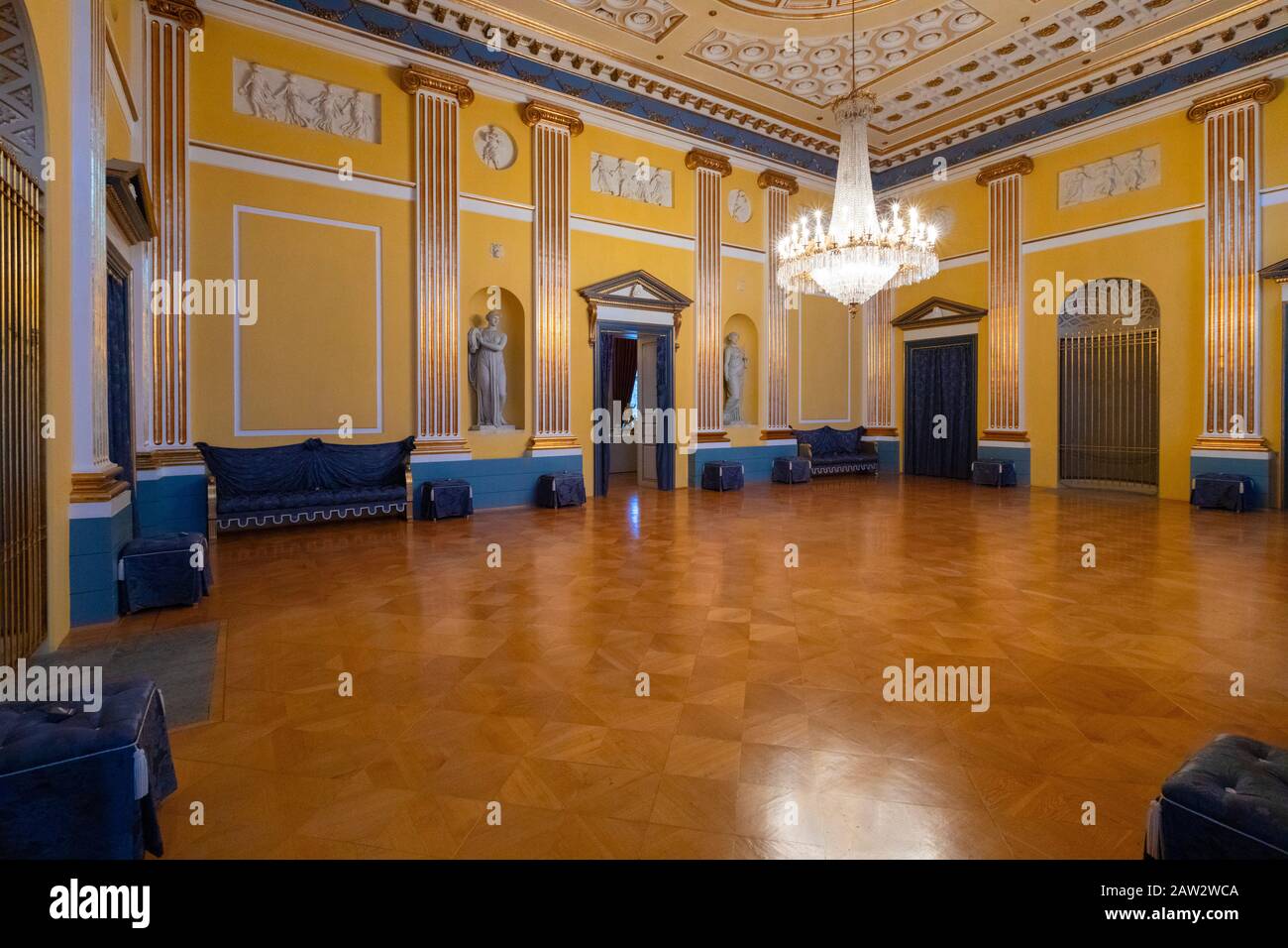 La Gala Hall, Il Palazzo Di Amalienborg, Copenhagen, Danimarca Foto Stock