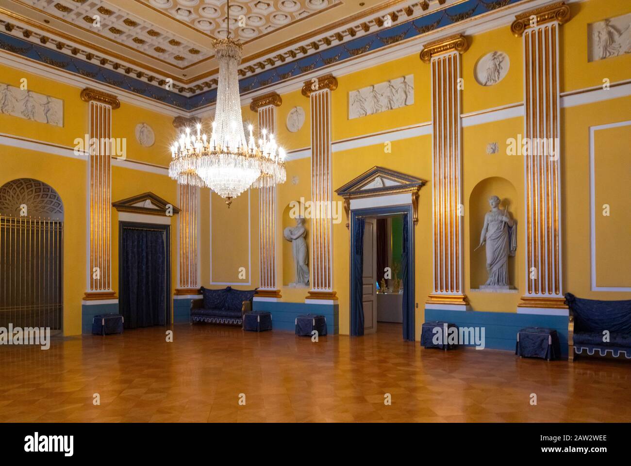 La Gala Hall, Il Palazzo Di Amalienborg, Copenhagen, Danimarca Foto Stock