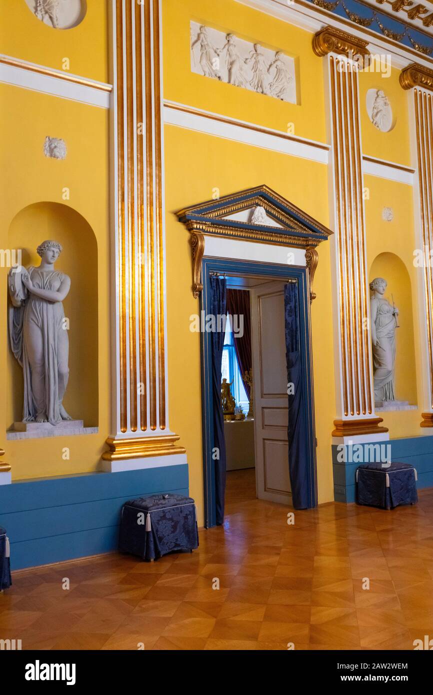 La Gala Hall, Il Palazzo Di Amalienborg, Copenhagen, Danimarca Foto Stock