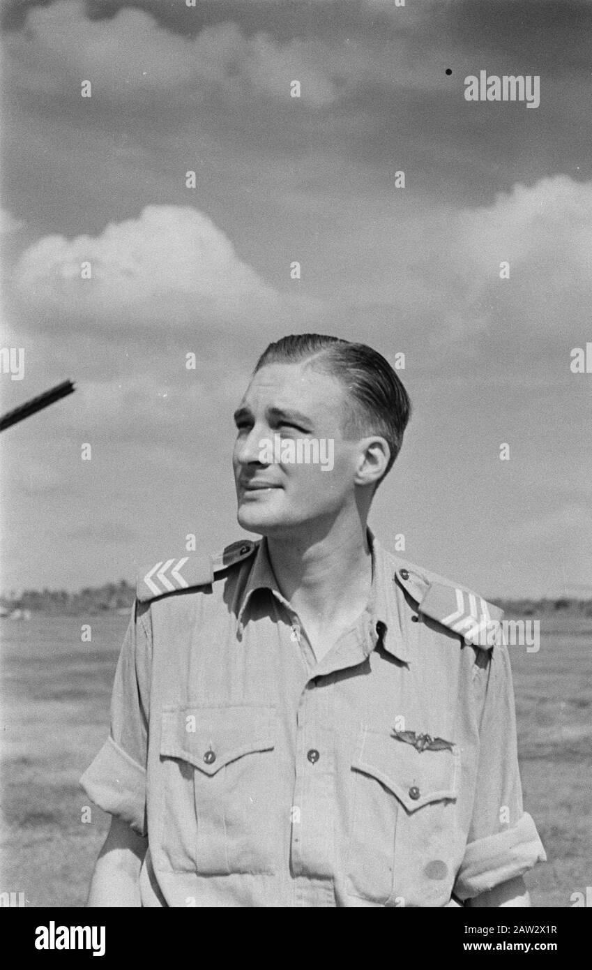 Registrazioni Aviazione Militare Ritratto Di Un Sergente Data: Gennaio 1947 Località: Indonesia Indie Orientali Olandesi Foto Stock