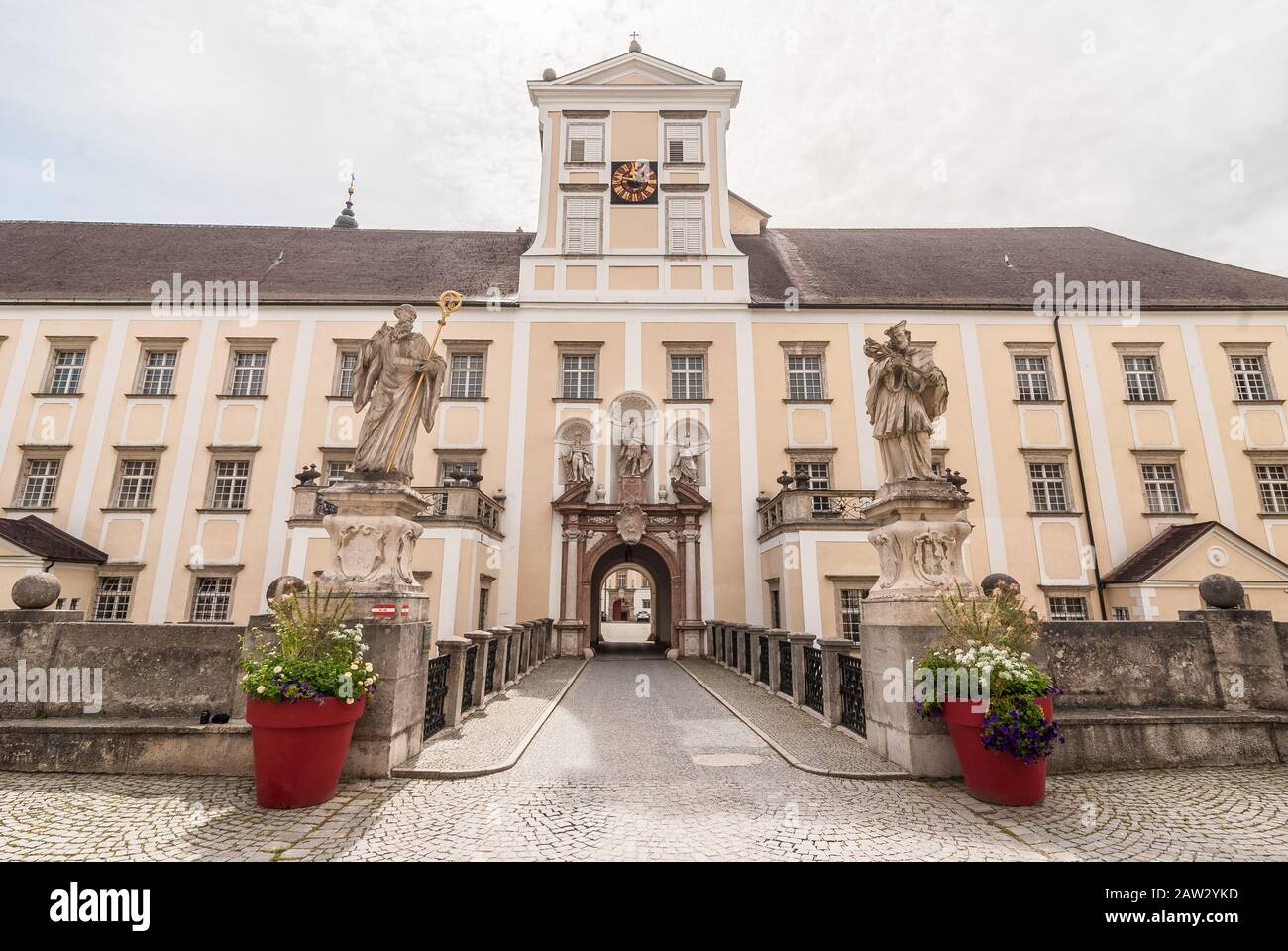 Abbazia Di Kremsmünster, Cancello D'Ingresso, Austria Foto Stock