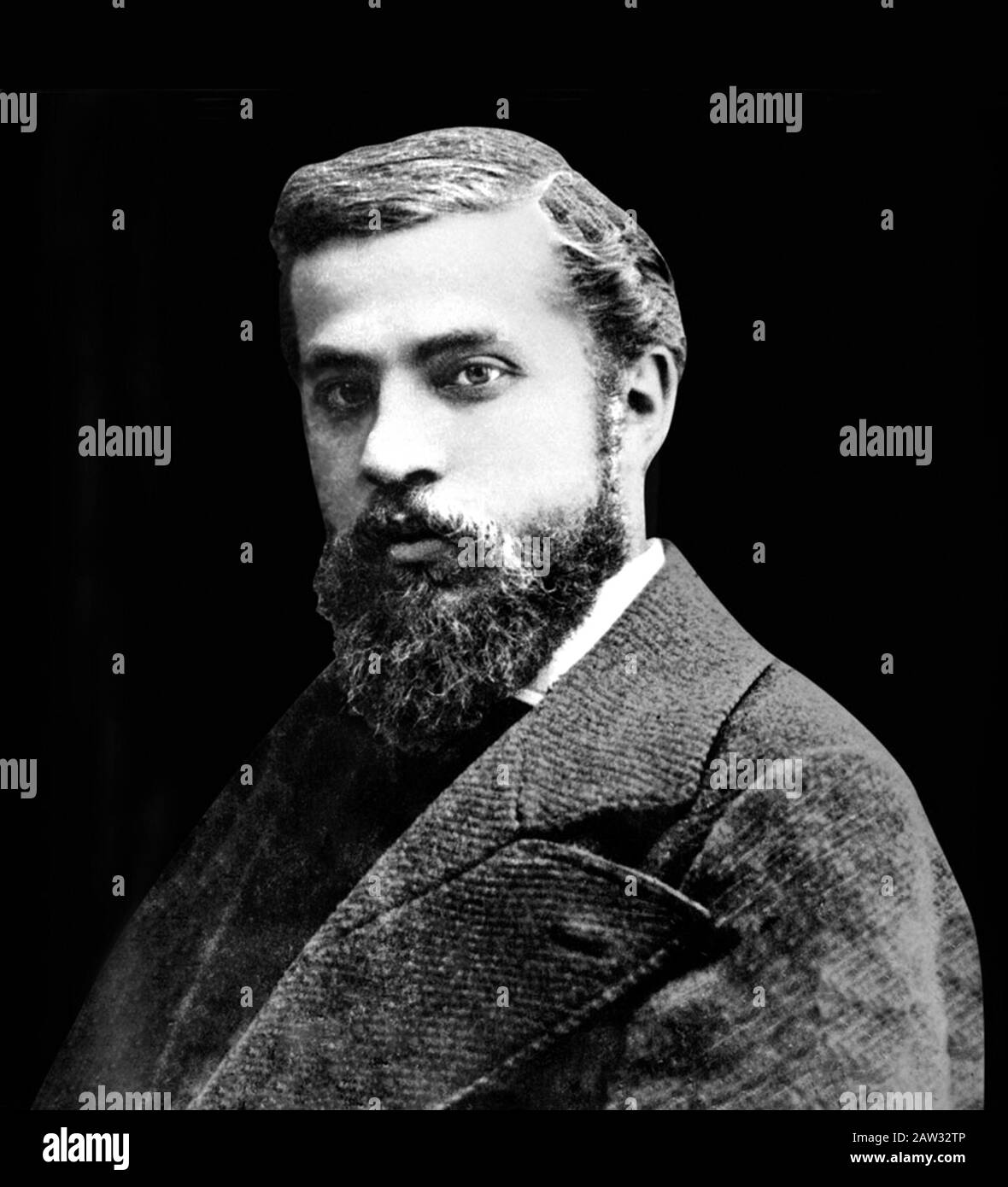 1885 ca, Barcellona , SPAGNA : il celebre architetto spagnolo Antoni Gaudí i Cornet ( 1852 - 1926 ). - GAUDI - GAUDI' - ARTE - ARCHITETTO - ARCHITETT Foto Stock