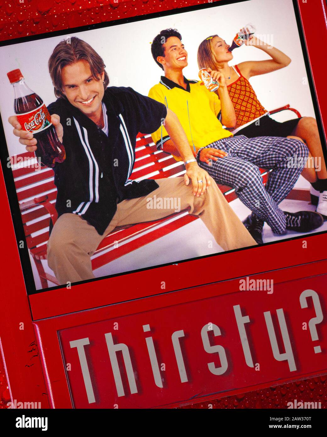 Un distributore di coca cola Foto Stock