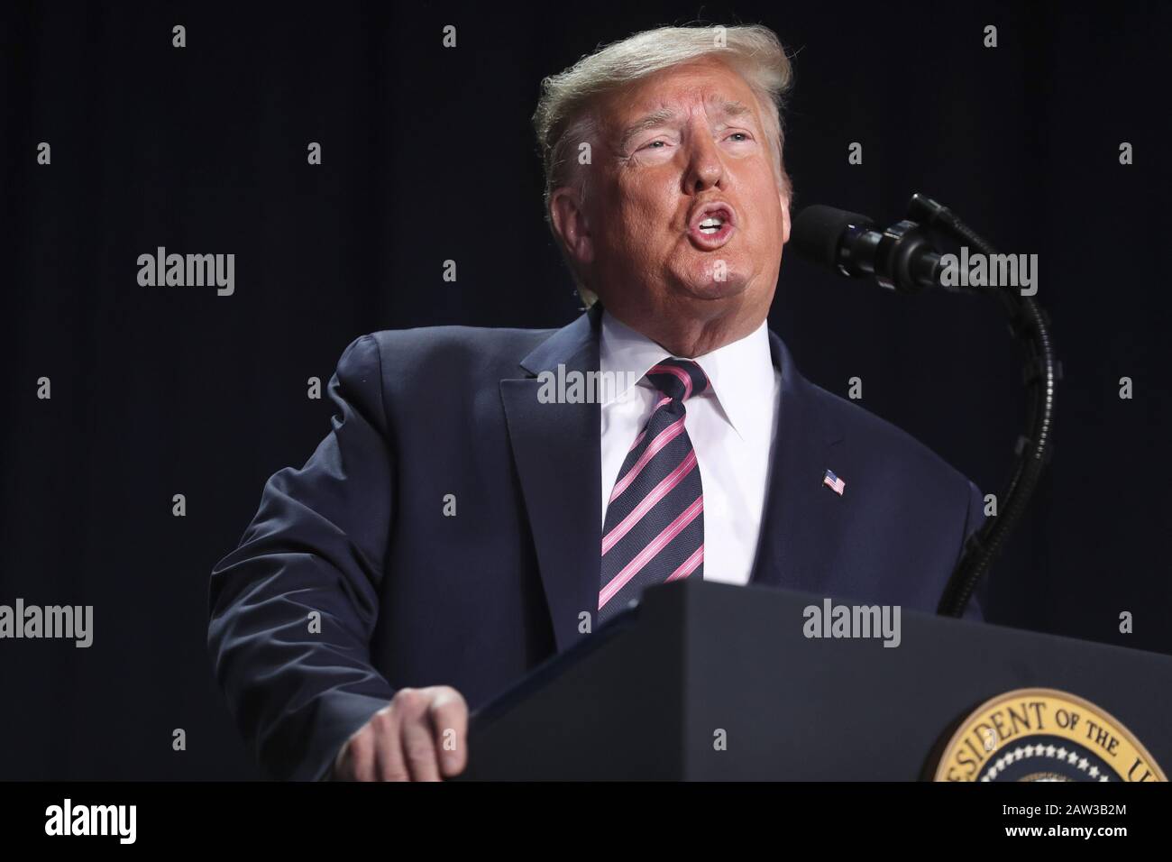 Washington, Stati Uniti. 06th Feb, 2020. Il presidente Donald Trump parla al 68th Annual National Prayer Breakfast al Washington Hilton giovedì 6 febbraio 2020 a Washington, DC. Foto di Oliver Contreras/UPI Credit: UPI/Alamy Live News Foto Stock