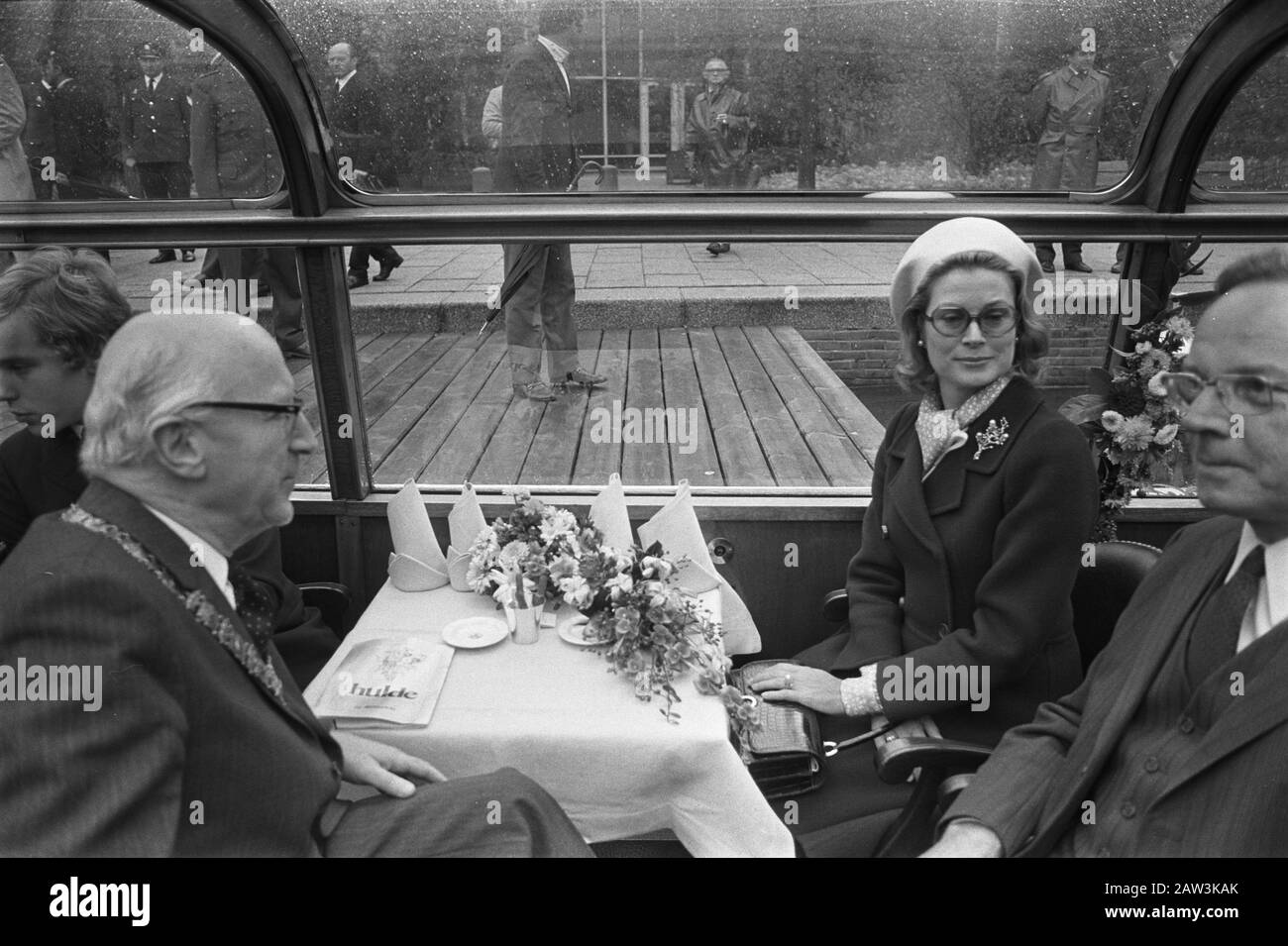 Principessa Grace di Monaco rinominata a Floriade a Lily Data: 16 settembre 1972 Parole Chiave: Principessa, barche tour Nome Persona: Gracia, Principessa di Monaco Istituto Nome: Floriade Foto Stock