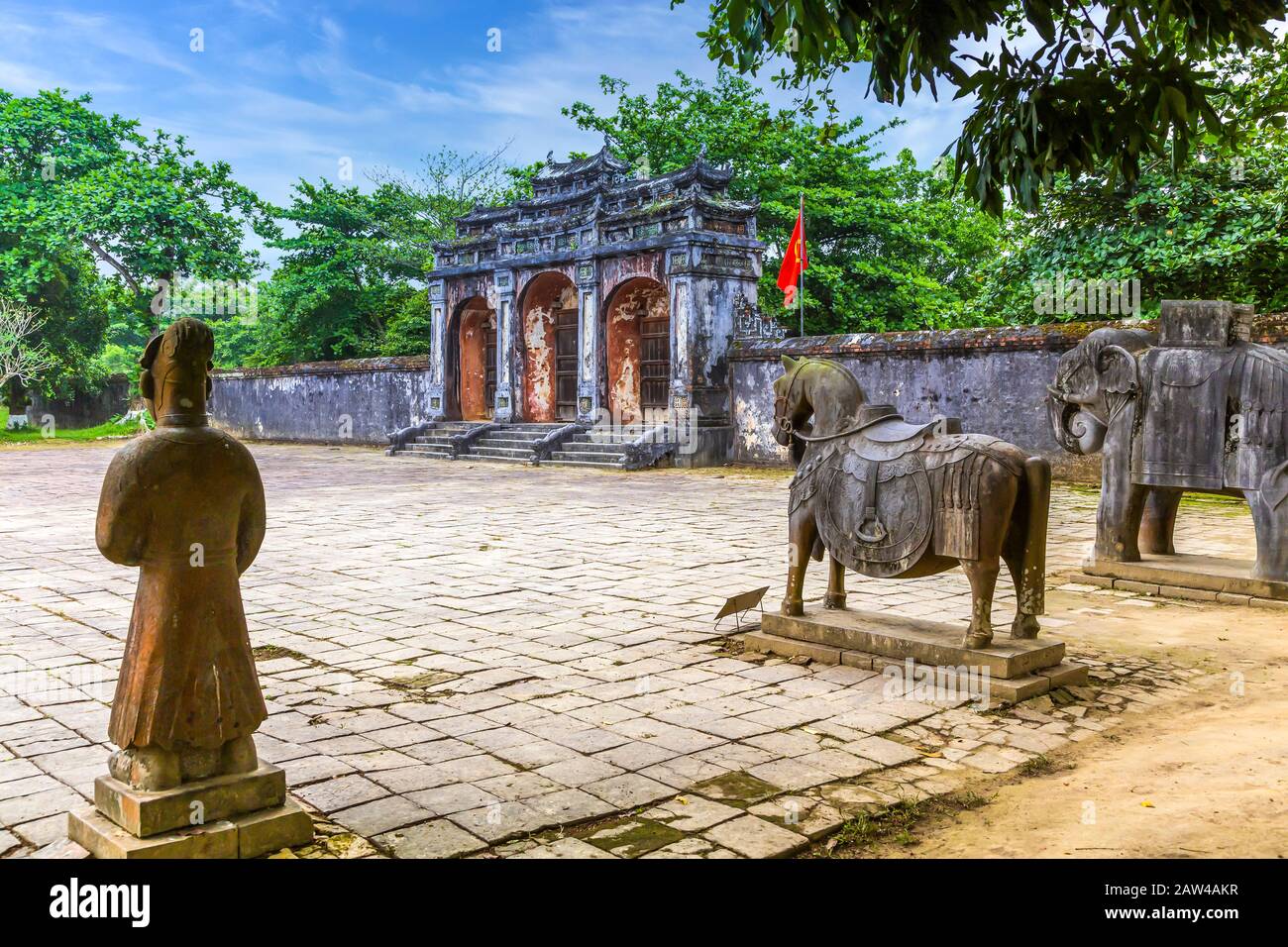Il Complesso Ming Mang Royal Tomba Vicino Hue, Vietnam, Asia. Foto Stock