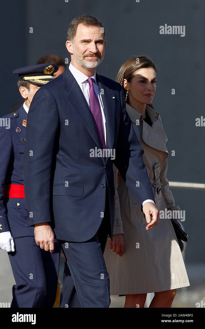 Il re Felipe VI di Spagna e la regina Letizia di Spagna partono per una visita ufficiale in Giappone. 3 Aprile 2017. (ALTERPHOTOS/Acero) Foto Stock