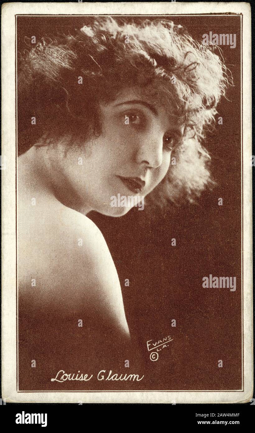 Attrice Louise Glaum (1888-1970), Ritratto Pubblicitario, foto di Nelson Evans, cartolina, 1910's. Foto Stock