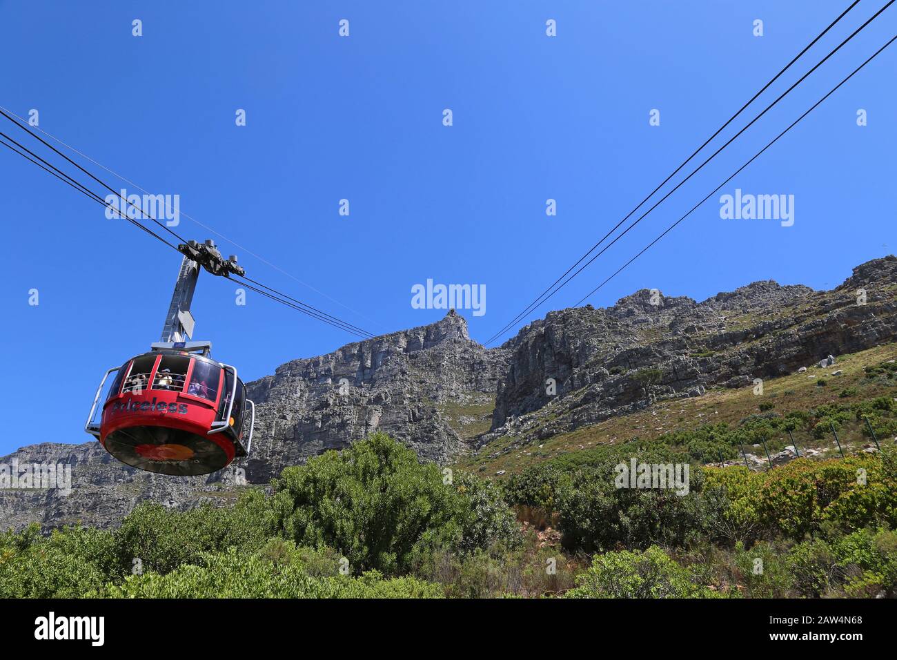 Table Mountain Aerial Cableway, Table Mountain National Park, Città Del Capo, Table Bay, Provincia Del Capo Occidentale, Sud Africa, Africa Foto Stock