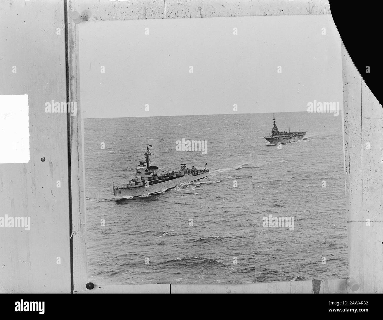 Air Squadron Hr. Karel Doorman Annotazione: Repro Negative Data: 20 Aprile 1950 Parole Chiave: Navy, Navi Militari Foto Stock
