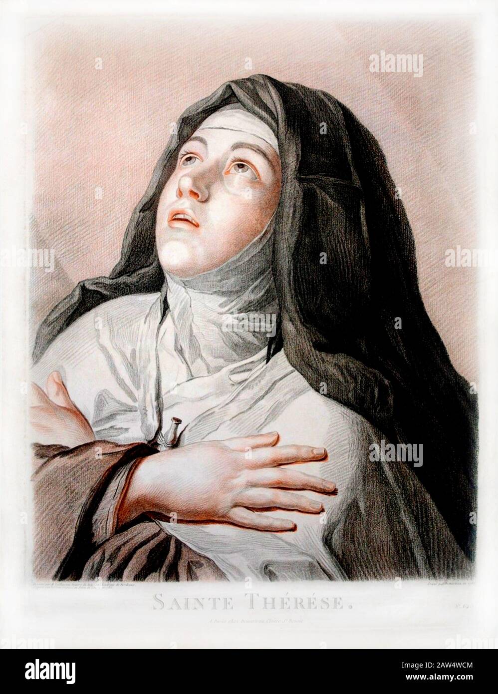 La Santa Teresa di Ávila, chiamata anche Santa Teresa di Gesù, battezzata Teresa Sánchez de Cepeda y Ahumada ( 1515 – 1582 ), era uno spagnolo di spicco Foto Stock