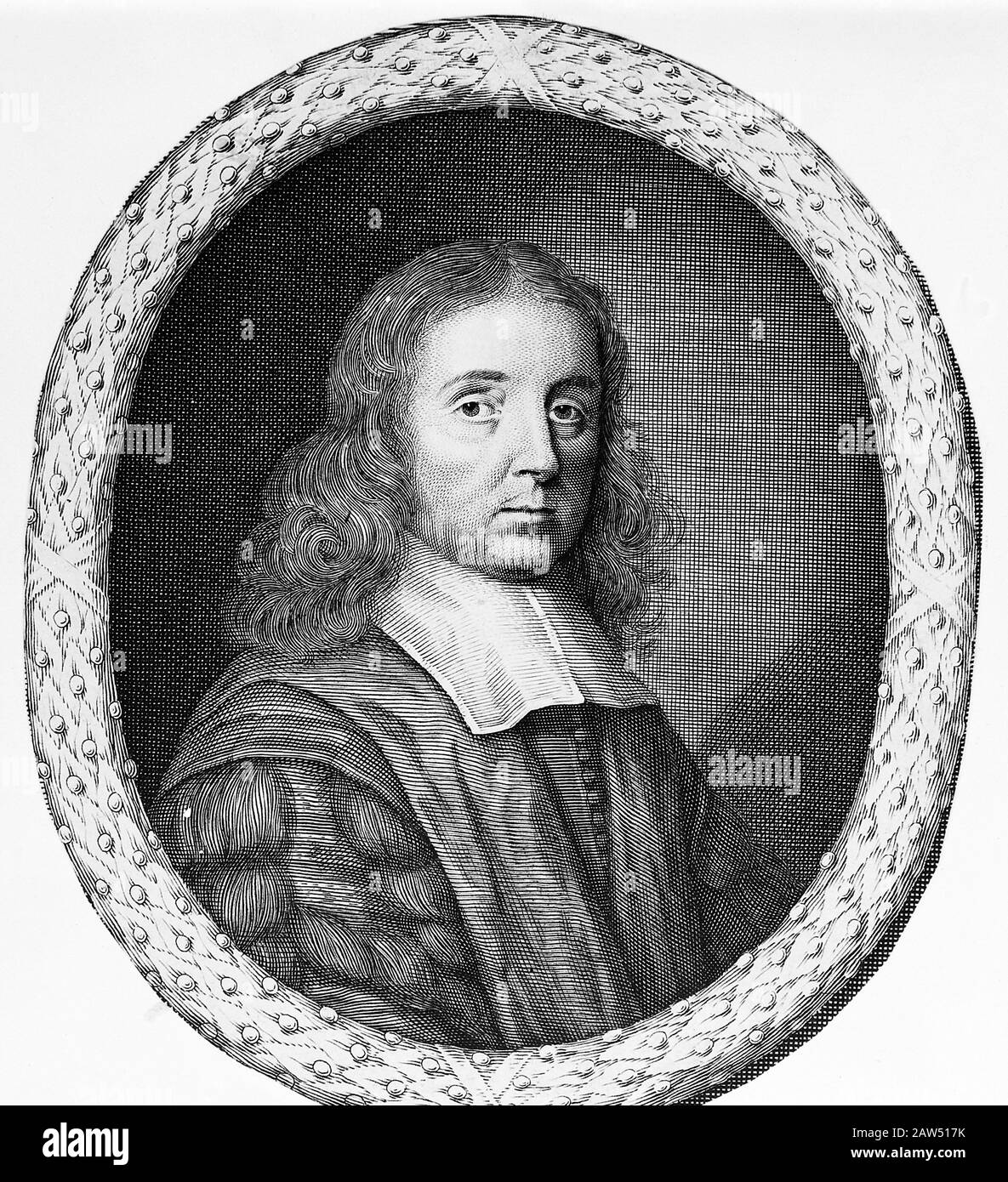 1675 ca , GRAN BRETAGNA : il chirurgo britannico NATHANIEL HIGHMORE ( 1613 – 1685 ). Ritratto di incisione di linea di A. Blooteling . - NATHANAEL - CHIRURGO - Foto Stock
