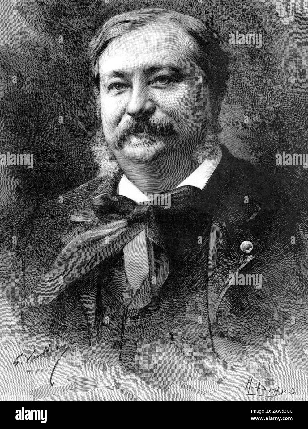 1887 ca, FRANCIA : Ritratto dell'editore PAUL DALLOZ ( 1829 - 1887 ). Direttore di MONITEUR UNIVERSEL e MONDE Illustré , morto a Parigi il giorno 12 ap Foto Stock