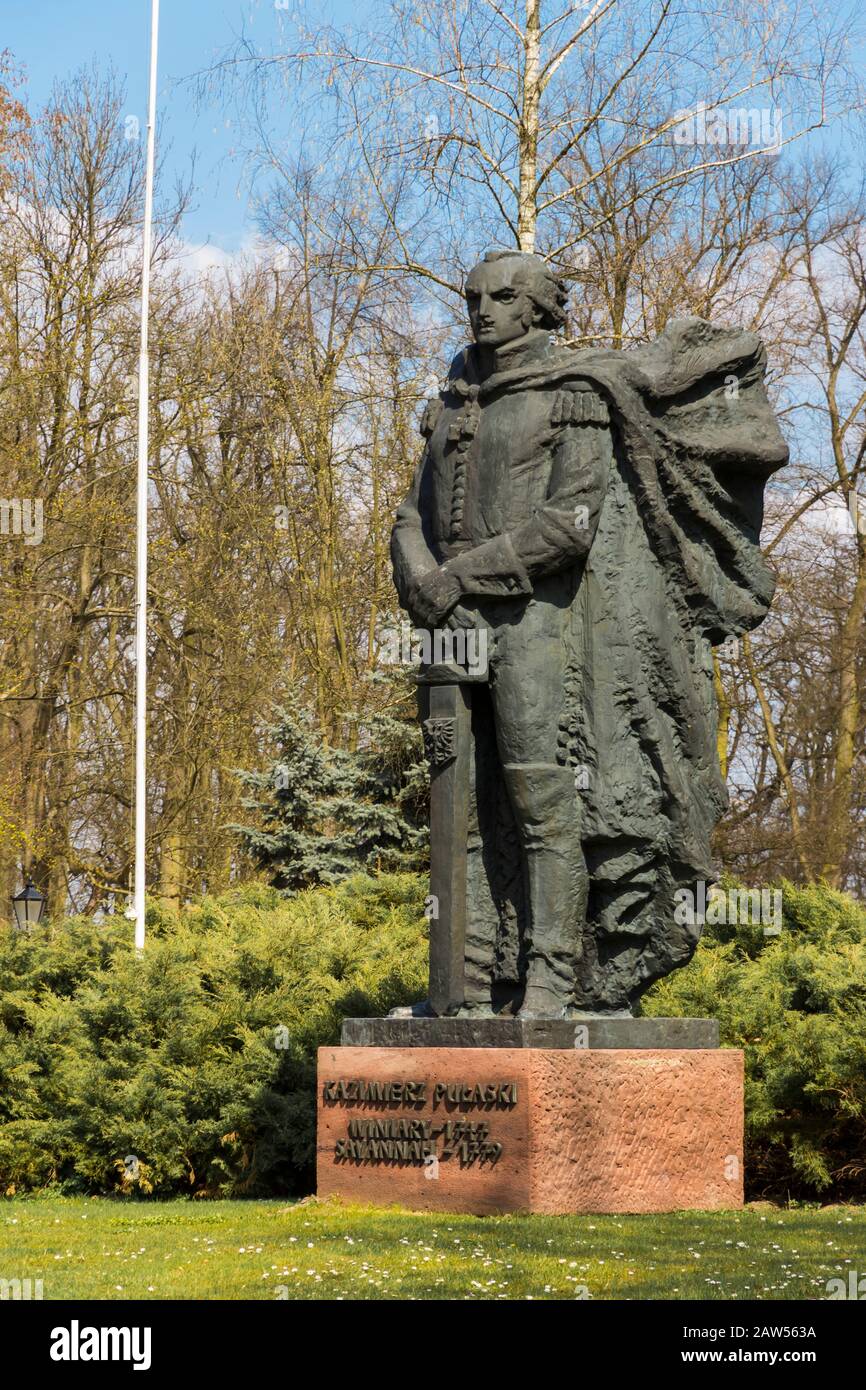 Luogo di nascita Casimir Pulaski. Warka in Polonia. Bella casa padronale in campagna polacca. Foto Stock