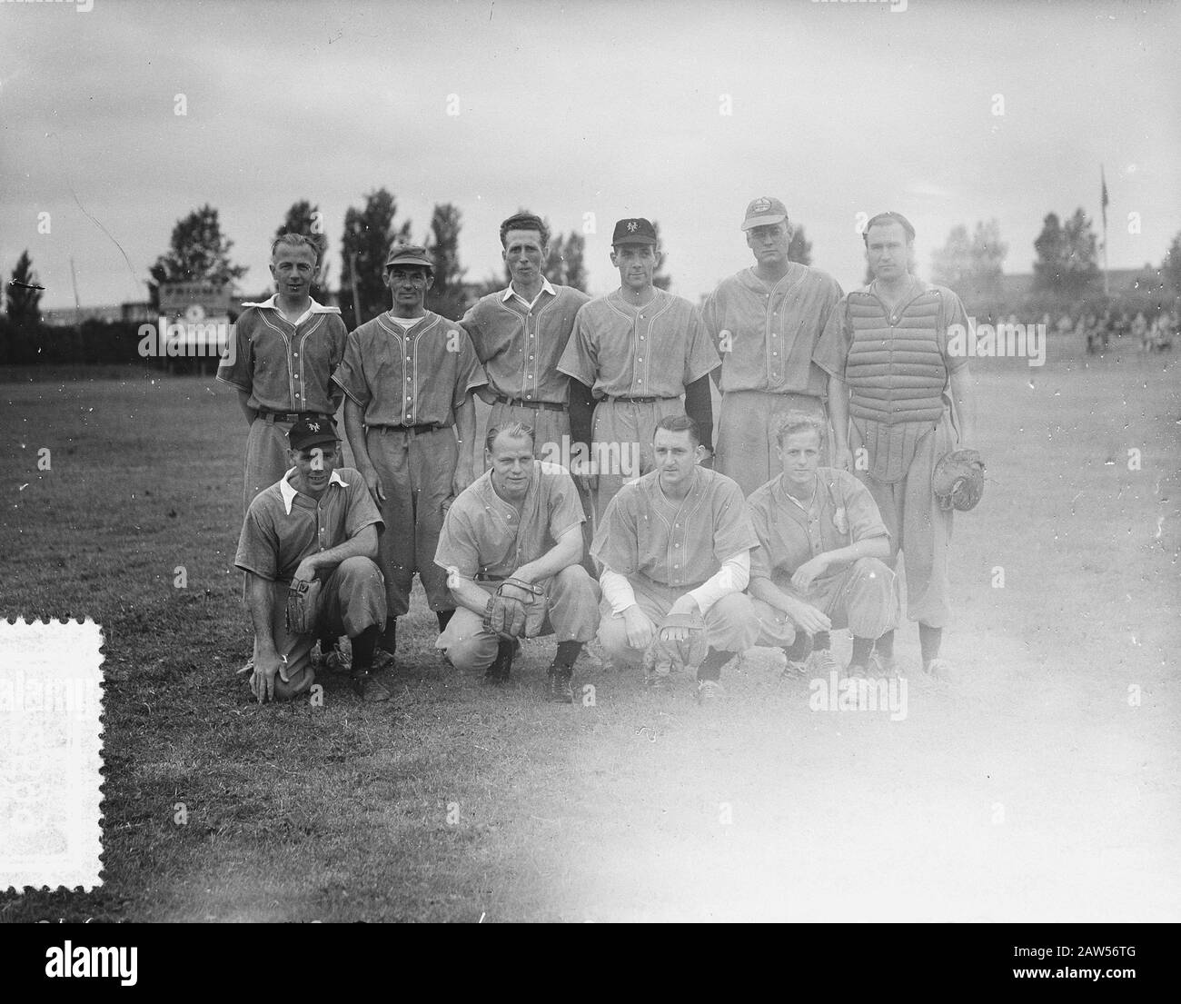 OVVO baseball campione prima classe squadra OVVO Data: 31 luglio 1955 Parole Chiave: Baseball Foto Stock