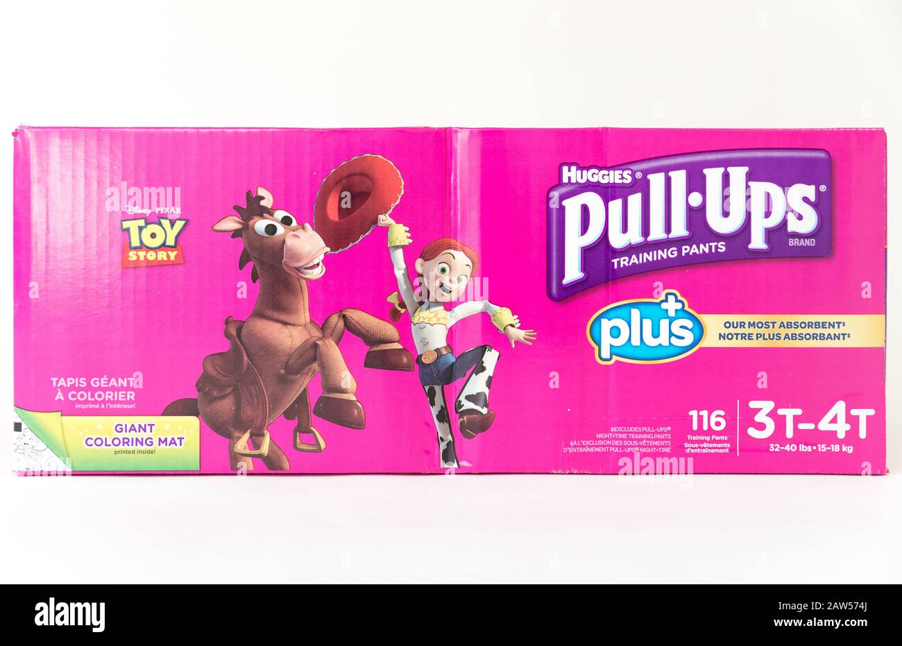 Princeton New Jersey 2 Febbraio 2020: Huggies Tirare Ups Training Pants Per Ragazzi E Ragazze Dimensione 3t 4t - Immagine Foto Stock