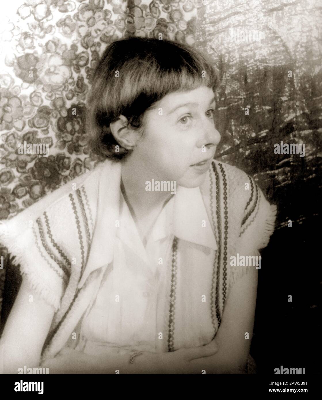 1959 , 31 luglio , NEW YORK , USA : IL celebre scrittore americano CARSON McCullers ( 1917 - 1967 ), autore di ' The Heart Is a Lonely Hunter ' ( Foto Stock