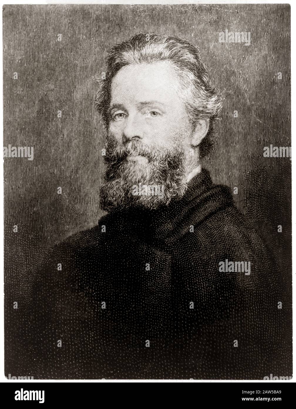 1880 ca , NEW YORK , USA : il romanziere americano, scrittore di storia breve, essayista e poeta HERMAN MELVILLE ( 1819 - 1891 ) , autore del celebre MOBY Foto Stock