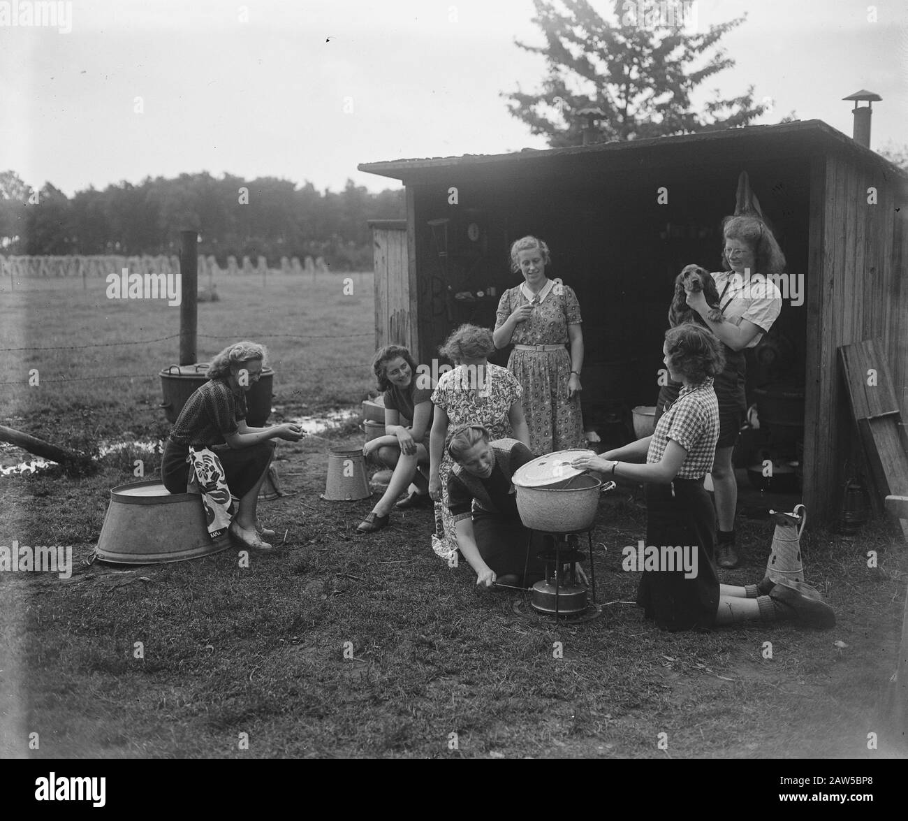 Campo Ncjc Vorden Data: 22 Luglio 1948 Località: Gelderland, Vorden Foto Stock