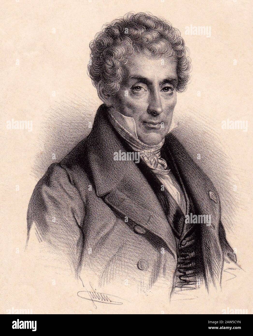 1830 ca , PARIGI , FRANCIA : il celebre compositore di musica italiana Luigi CHERUBINI ( 1760 - 1842 ) che trascorse la maggior parte della sua vita lavorativa in Francia . Foto Stock
