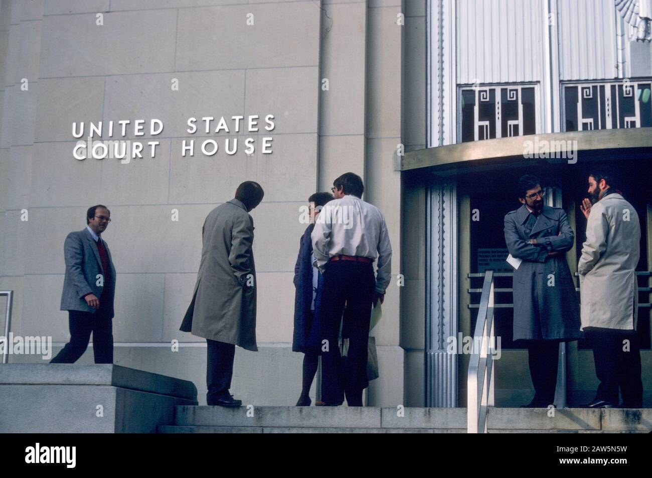 Austin, Texas: Avvocati fuori dal tribunale federale. ©Bob Daemmrich Foto Stock